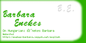 barbara enekes business card
